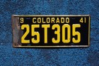 1941 Colorado Truck License Plate