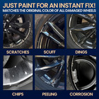 Fix Wheel Scratches Gloss Black Rim Touch Up Paint Pen Alloy Wheel Curb Rash 1oz