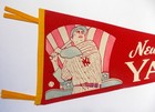 Vintage 1950 s New York Yankees Full Size 30  Pennant