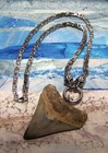 Megalodon Shark Tooth 3  Real Shark Teeth Necklace Fossil Huge  viking  Gem