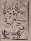 7 Pcs  1952 Picture Map Geography Of Africa -congo  Ethiopia  Rhodesia  Sudan