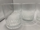 Crown Royal Set Of 4 Whiskey On The Rocks Lowball Glass Etched Embossed Bottom