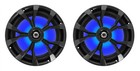 Pair Rockville Rkl80mb 8  900 Watt Black 2-way Marine Boat Speakers W led s