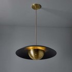 Brass Pendant Light Mid-century Modern Dome Hanging Ceiling Lamp Fixture