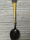 Vintage Norway Crown Sterling Silver Yellow Enamel Spoon 4    - 8 77 Grams