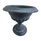 Vintage Cast Iron Bowl Or Centerpiece With Greek Key Detail