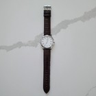 Tissot Classic Dream Men s Silver   Brown Leather Watch - T033410b