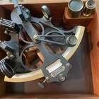Heath   Co  Wwii British Royal Navy Brass Sextant W  Telescope In Wooden Case