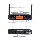 Audio 2 Channel Dual Uhf Handheld Wireless Microphone System Dynamic Mic Karaoke