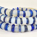 Baby Moon And Blue Dutch Donut Trade Beads 34 Inch