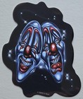 15 Vtg Die Cut Prism Clown N Mask Vending Machine Sticker Set  Nos  Collectible