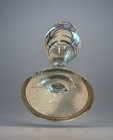 Heavy Glass Vase With Sterling Silver Overlay Art Nouveau 6 25   