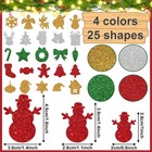300pcs Christmas Glitter Foam Stickers For Xmas Crafts Party Favors