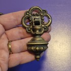 2 Antique Brass Keeler Brass Co Hanging Pendant Urn   Filigree Drop Pulls Cb09