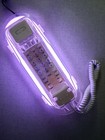 Vintage Neon Telephone Purple Transparent Clear Acrylic Trimline Retro Style
