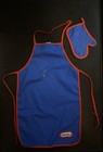 Vintage Little Tikes Childs Apron Smock W  Oven Mitt   Blue   Red