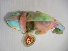  Ty Beanie Baby Rainbow With Tongue  10-14-97 Errors With Display Case