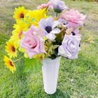  Memorial Floral Vases  Cemetery Vase  Headstones Flower Holder  Grave Cone 