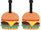 Set Of 2 Fun Food Luggage Tags For Travel Suitcase Id Holder