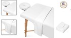 Elegant White 3-piece Massage Table Sheet Set - Fitted  Flat   Face Cradle