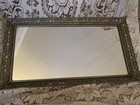 Vtg Set Filigree  Gold  Vanity Dresser Mirror   Floral Embroider Handheld Mirror