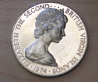 1974 British Virgin Islands 10 Cents Proof Ringed Kingfisher