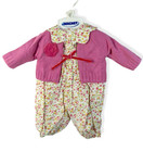 Berchet Nursery Girl s Cardigan   Inner Overall Set  Floral Pink yellow  3yo 