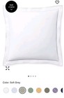 Lauren Ralph Lauren European Sham White Spencer Soft Grey Border Cotton Sateen 