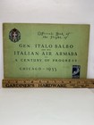 Century Progress 1933 Official Book Flight Gen Italo Balbo Italian Air Armada