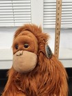 Fao Schwarz Orangutan Ape Plush 28  Large Stuffed Animal Hairy Realistic Sits