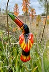 Talavera Bird Handmade Painted Ceramic Parrot Mexican Pottery Hanging Patio  1