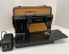 Vintage Singer 301a Black Sewing Machine W carrying Case Nice Condition