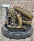 Lost Wax Method Original Nude Girl Bronze Marble Sculpture Statue Decor Figure