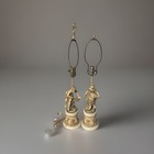 Pair Of Antique Lamps L   F Moreau 2 Lights Vintage Light Rare