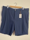 New Peter Millar Navy Golf Shorts Size 40 Casual Flat Front Luxury Sport