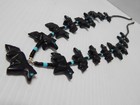 Mint Santo Domingo Jet   Turquoise Heish Horse   Dog Fetish  Necklace 30   - 