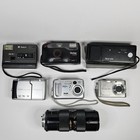 Camera Lot For Parts repair 6 Cameras 1 Lens Broken 