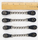 4 Harley Davidson Vest Extenders Chain Bar Shield Motorclothes Brass Vintage Euc