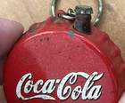 Vintage Coca Cola Bottle Cap Lighter Keychain Advertising Promo Red Coke Gas