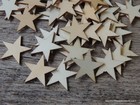 50 Qty Small 3 4 Inch Star Wood Embellishments Crafts Flag Wooden Decor Diy  75