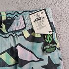 Nwt Volcom Stoneys Board Shorts Swim Trunks Men Medium Geometric Green Black