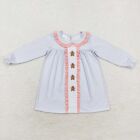 Christmas Baby Sister Holiday Party Wear Embroidery Gingerbread Outfit dress
