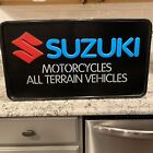 1980s Vintage Suzuki Rm Dealer Lighted Sign Motorcycle Atv Quadzilla 4 Wheeler    