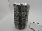 Vintage Hammered Aluminum Coasters Hand-forged  Silver 50  In Set