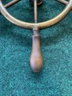 Vintage Antique Solid Brass Ship Boat Wheel Six 6 Spoke Handles Nautical Marine