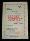 William Gillette Secret Service 1897 Program Photo Of Gillette Nice Rare