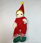 1960 s  Christmas Stocking Face Posable Pixie Elf Doll Japan Very Clean 8 5 