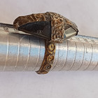 Ancient Rare Bronze Viking Ring With White Stone Authentic Antique Artifact