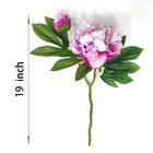 Purple Pink Peonies Artificial Flowers 5 Pcs Fake Silk Peonies With Stems Rea   