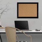 Quartet Cork Bulletin Board  Framed Corkboard  11    X 17     Black Frame  Message B